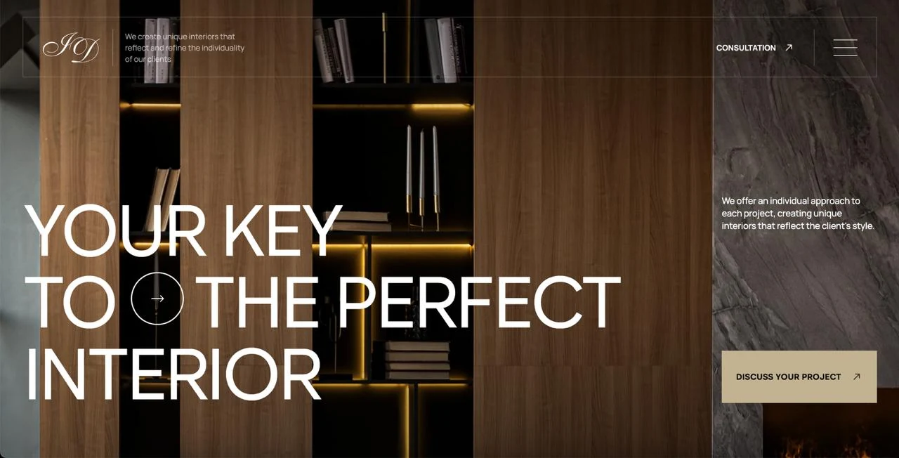 Interior Dream website design preview